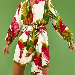 Farm Rio spring forest mini dress
